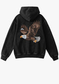 Hoodie con águila bordada en la espalda